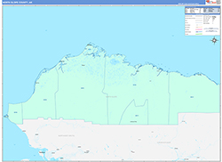 North SlopeBorough (County), AK Wall Map Color Cast Style 2026